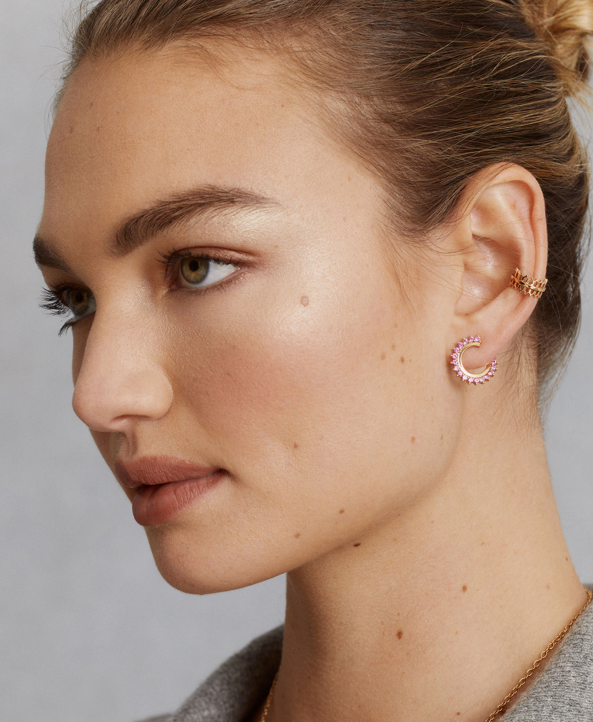 Double Gold Ear Cuff: Discover Luxury Fine Jewelry | Nouvel Heritage || White Gold
