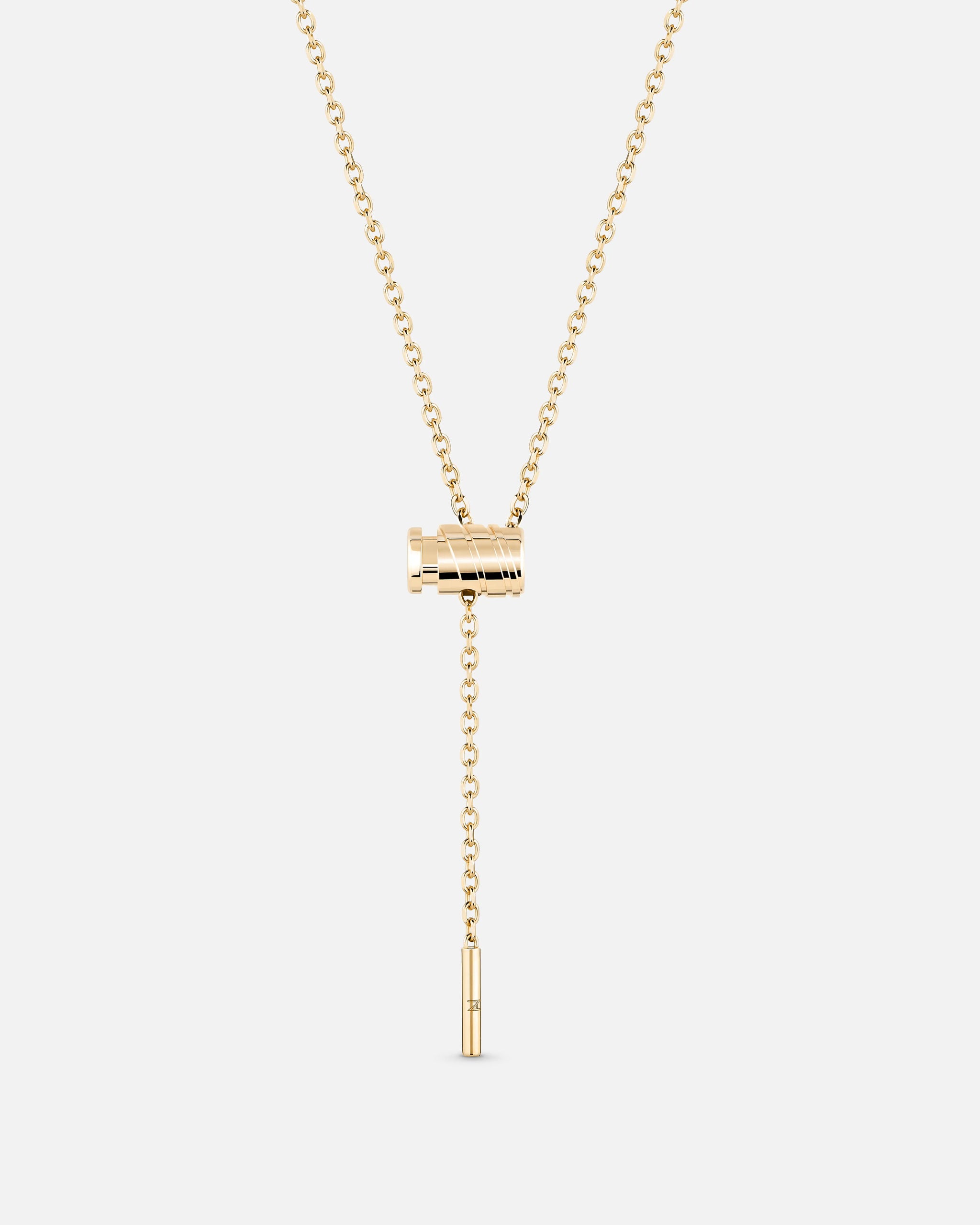 Gold Mini Latch Pendant in Yellow Gold - 1 - Nouvel Heritage