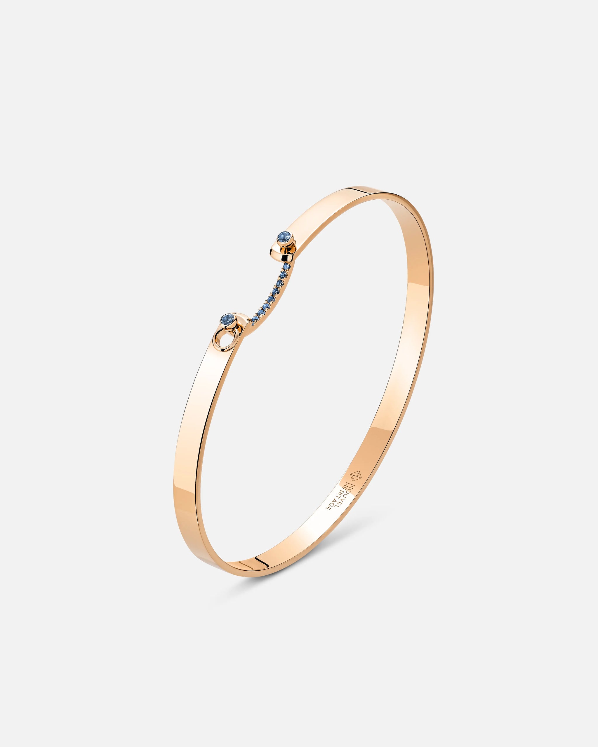 Baby Blue Mood Bangle in Rose Gold - 1 - Nouvel Heritage