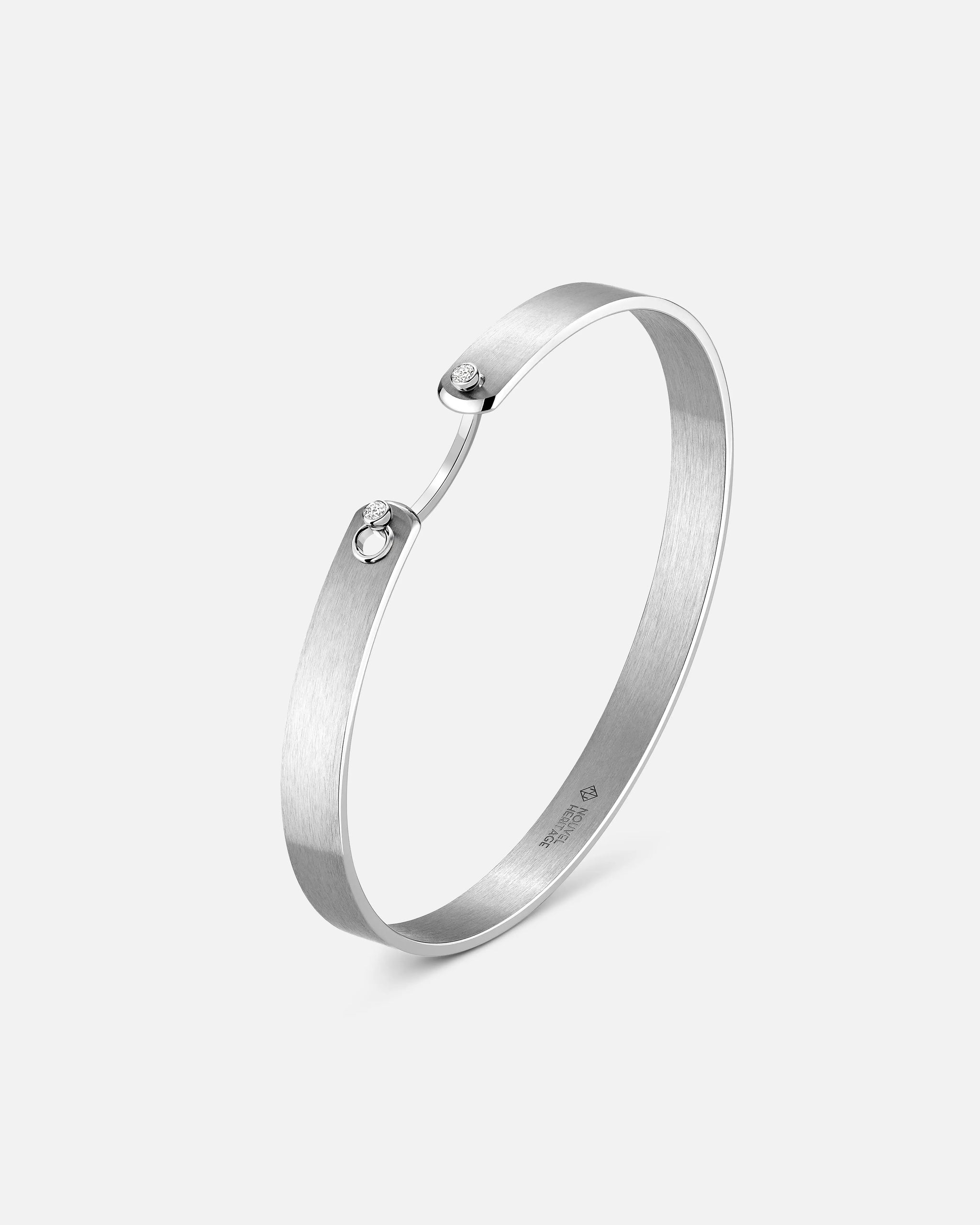 Paris From The Sky GM Mood Bangle in White Gold - 1 - Nouvel Heritage