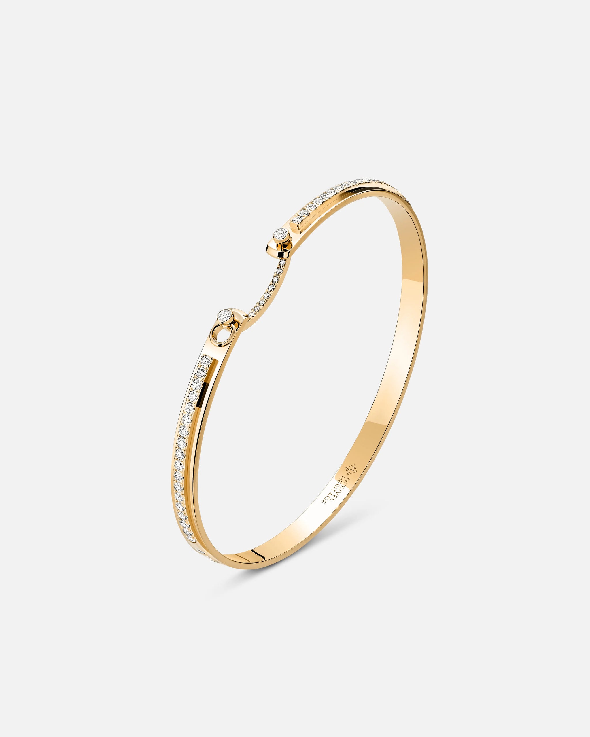 Tuxedo Mood Bangle in Yellow Gold - 1 - Nouvel Heritage