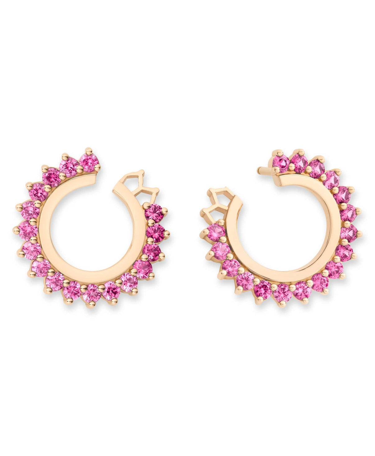 Pink Sapphire Earrings: Discover Luxury Fine Jewelry | Nouvel Heritage || Yellow Gold
