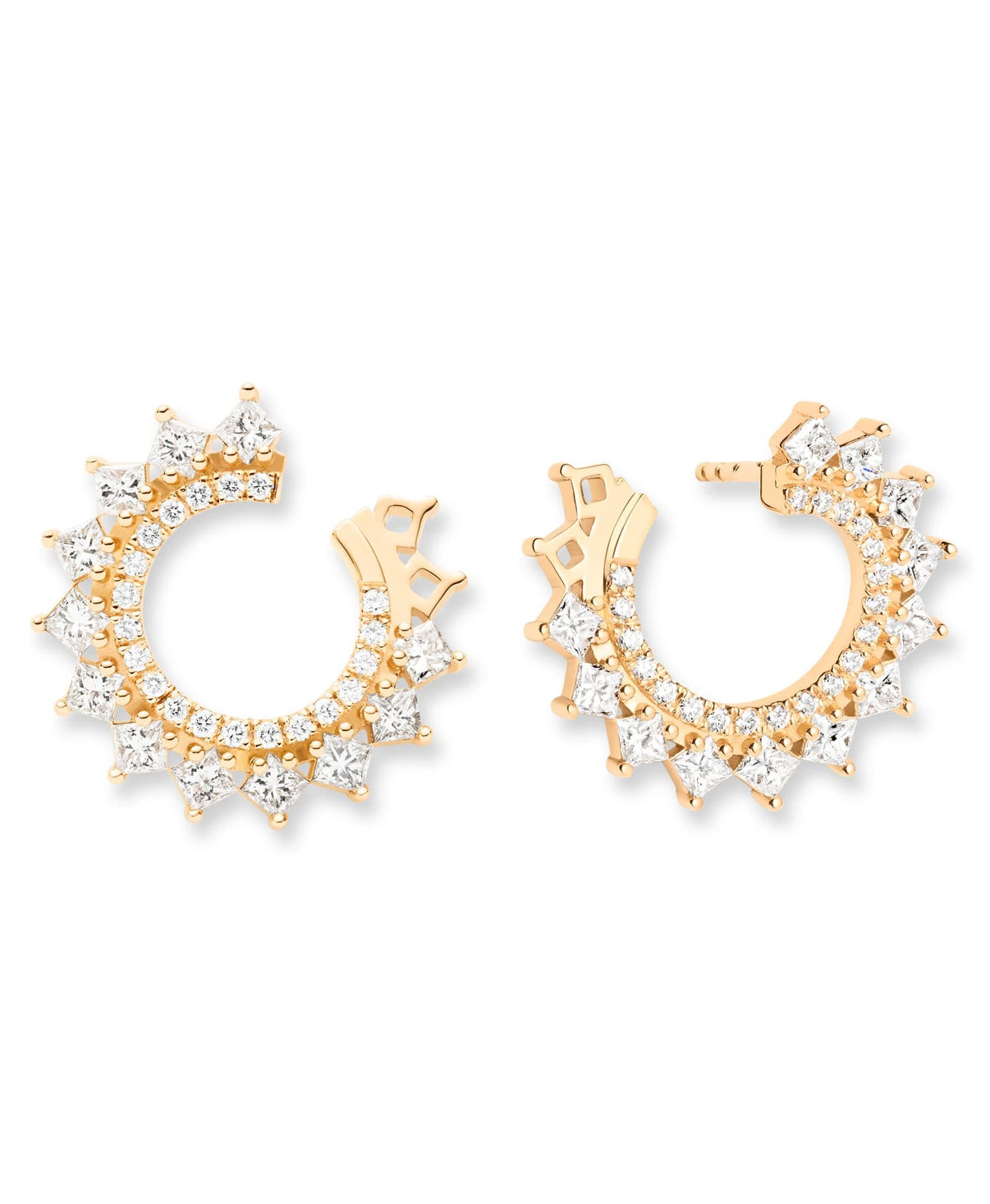 Princess Diamond Earrings: Discover Luxury Fine Jewelry | Nouvel Heritage || White Gold