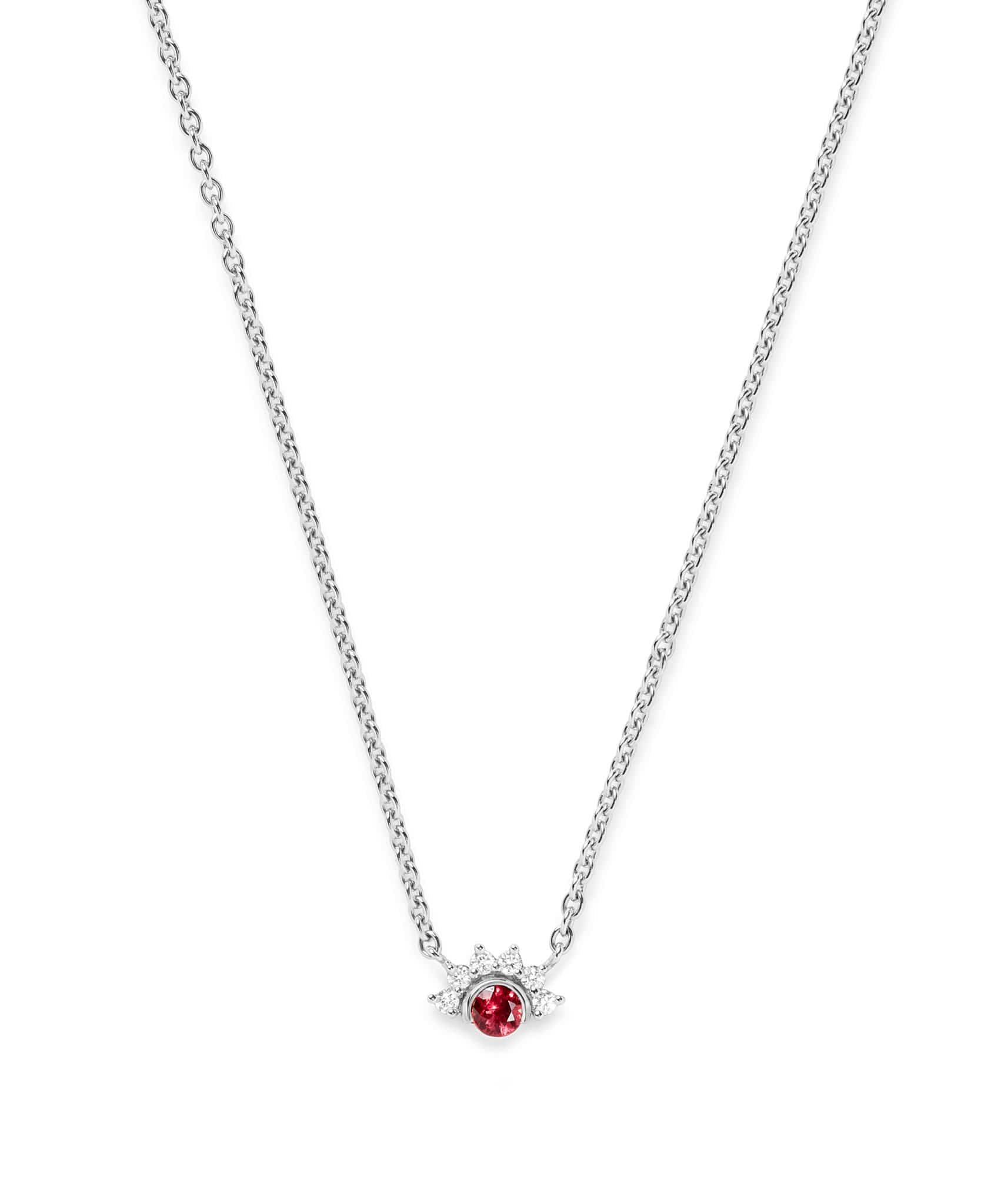Red Spinel Pendant: Discover Luxury Fine Jewelry | Nouvel Heritage || White Gold