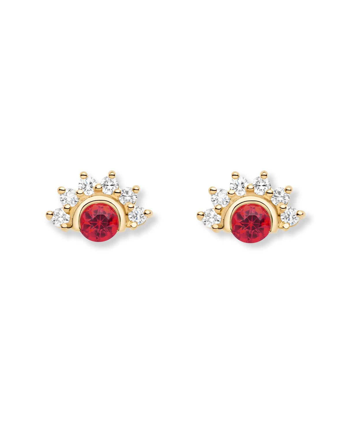 Red Spinel Studs: Discover Luxury Fine Jewelry | Nouvel Heritage || White Gold