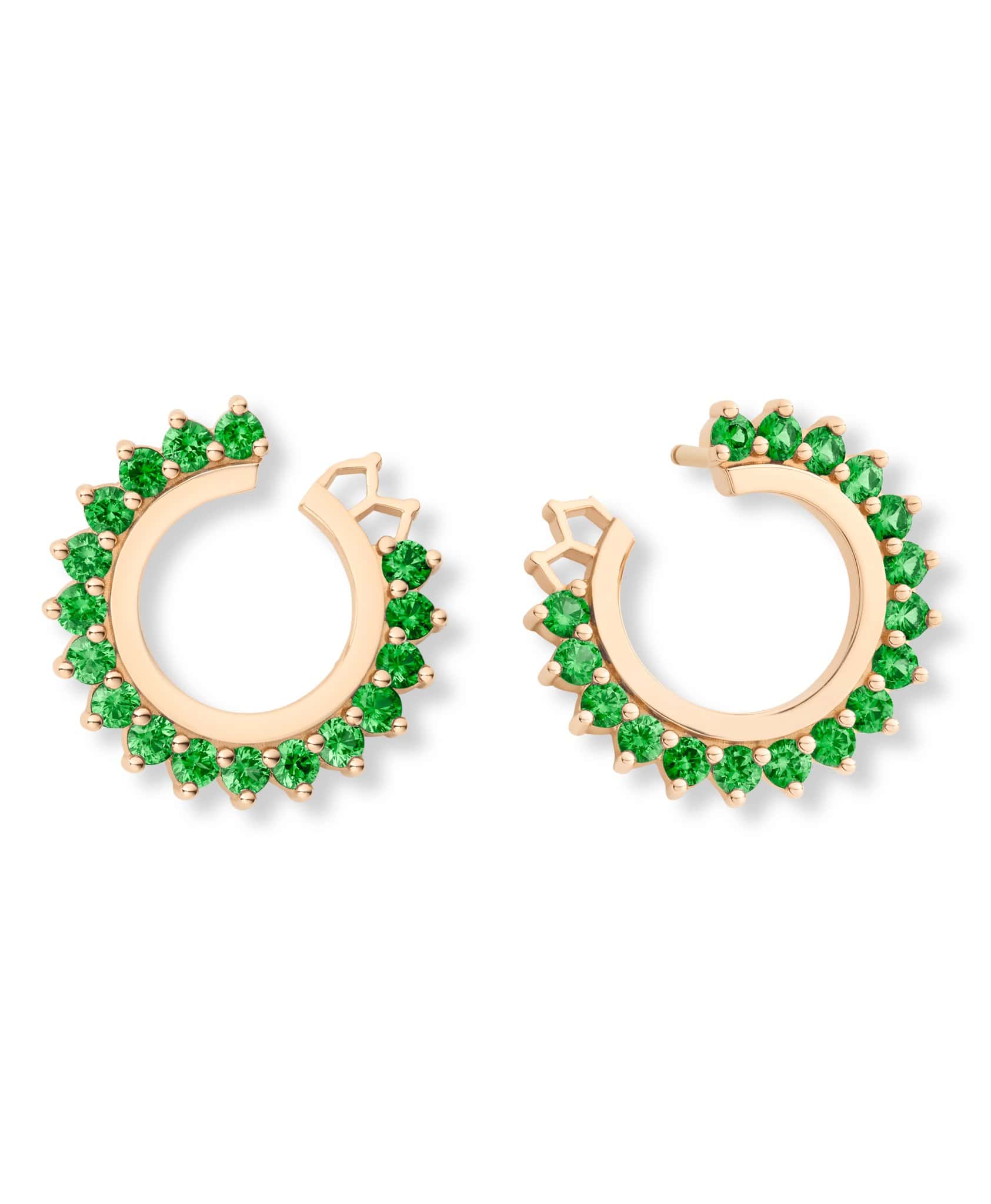 Tsavorite Earrings: Discover Luxury Fine Jewelry | Nouvel Heritage || Rose Gold